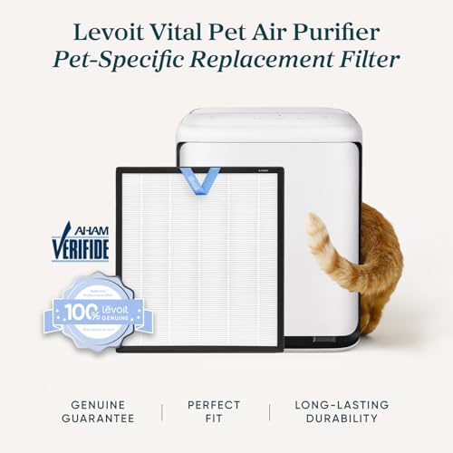 Image of Levoit Vital Pet Pro Air Purifier Replacement Filter,1 Pack | Genuine Vital Pet Series Air Purifier Filters, Supports HEPA Sleep Mode, High-Efficiency Activated Carbon,White