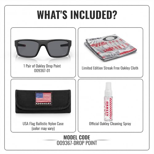 Image of Oakley DROP POINT OO9367 Rectangle Sunglasses With Official Eyewear Kit | Men's Sunglasses