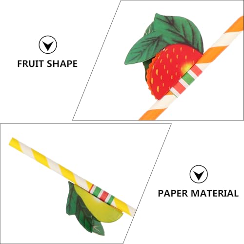 Pitillos de papel frutales hawaianos 50 pcs miniatura 6