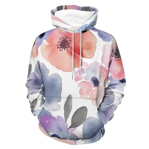 Hoodie fleur rouge et violet le sweatshirt idéal pour vos sorties urbaines