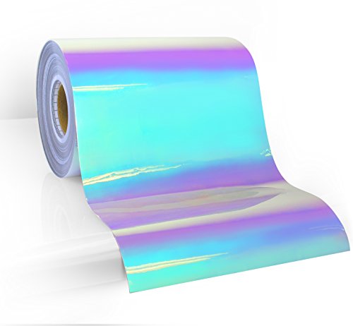 Vvivid Deco65 High Gloss Unicorn Blue-To-Purple Opal Holographic Adhesive Craft Vinyl Roll For Die-Cutter And Plotting Machines (3Ft X 12") #TOP7