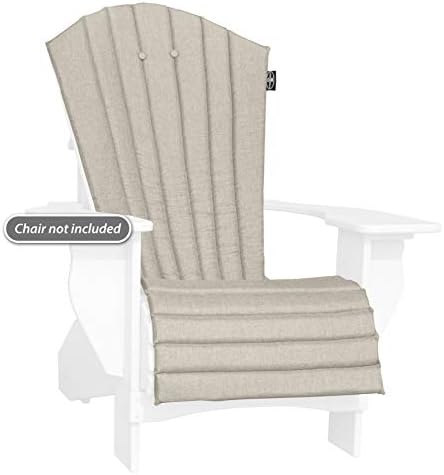 Outdoor All-Weather Patio Chair seat Cushion , Quick Drying Olefin Fabric - Adirondack Chair Cushion for Your Chair-Chair not Included (Beige Morning)