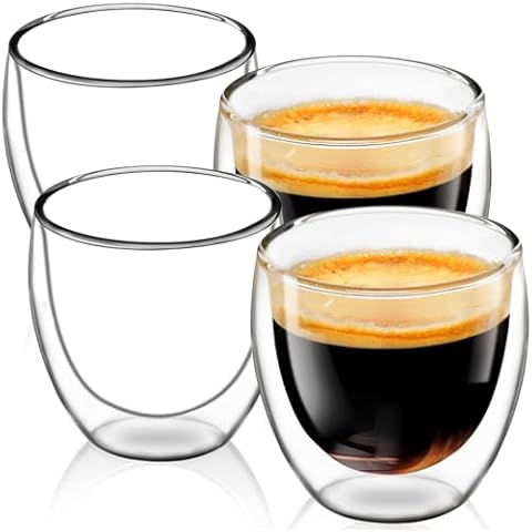 shopwithgreen Double Walled Espresso Cups Set of 4 Cover