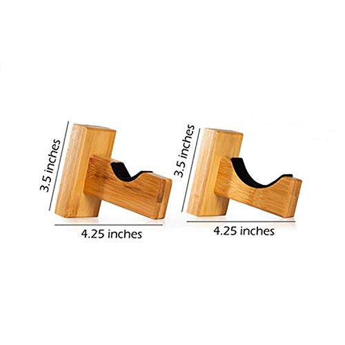 MIAO JIN Solid Wood Baseball Softball Bat Display Case Wall Mount Horizontal Rack Brackets Hanger Holder Felt Liner and Hidden Screws - Thumbnail 2