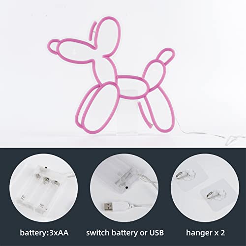 New Pink Dog Neon Sign For Bedroom, Acrylic Neon Sign Light For Wall Decor, Home Decoration, Bedroom, Studio, Party, Wedding, Kids Room, Living Room, Christmas, Usb Or Battery Operated… #TOP4