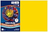 Tru-Ray Heavyweight Construction Paper, Yellow, 12