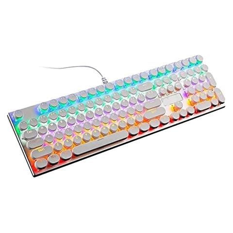HIZLJJ Gaming Mechanical Keyboard Blue Red Switch 104 key, Wired Keyboard USB for PC/Fast rebound/Quick response Cover