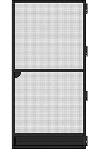 Schellenberg 70063 Fliegengitter Balkontür, Insektenschutz Tür Premium, Aluminium Rahmen, Fiberglas-Gewebe, 120 x 240 cm, Anthrazit