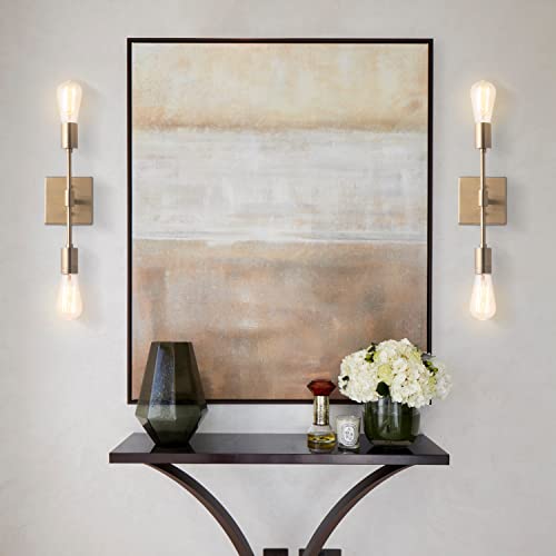 Viluxy Contemporary Wall Sconces Bedside Wall Sconce Lighting Fixture Antique Brass Brush Paint Finish Wall Lamp For Bedroom, Hallway, Entryway, Passway, Bathroom, Vanity 2 Pack #TOP2