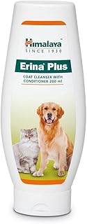 Himalaya Erina Plus | Coat Cleanser with Conditioner | 200 ml | For Shiny, Healthy & Smooth Coat | With Hibiscus & Neem Price In India