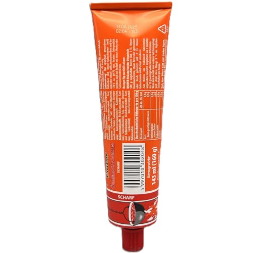 Univer Gulaschcreme scharf 160g Tube - Scharfe Ungarische Gewürzpaste für Gulasch & mehr - Aromatisch & Würzig