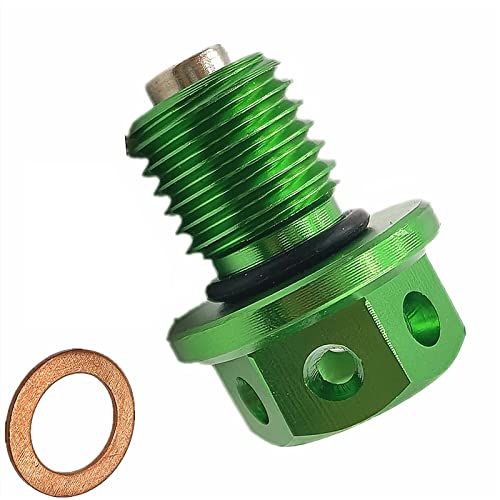 Schraubenteile Für Yamaha WR250R/X 2007-2017 2016 2015 2014 2013 XT250X 2006-2016 SEROW250 2005-2016 Tricker 2004-2016 M12xP1,5 Magnetische Ölablassschraube Bolzenschraube(Green M12x1.5)