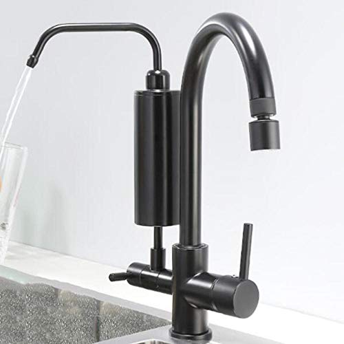 Robinet de cuisine avec filtre à eau 3 voies mitigeur d'évier 3 en 1 chaud et froid en inox
