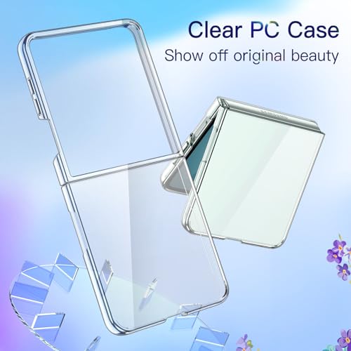 Image of JETech Case for Samsung Galaxy Z Flip 7 2025, Crystal Transparent Hard PC Shell, Anti-Scratch Shockproof Slim Protective Phone Cover (Clear)