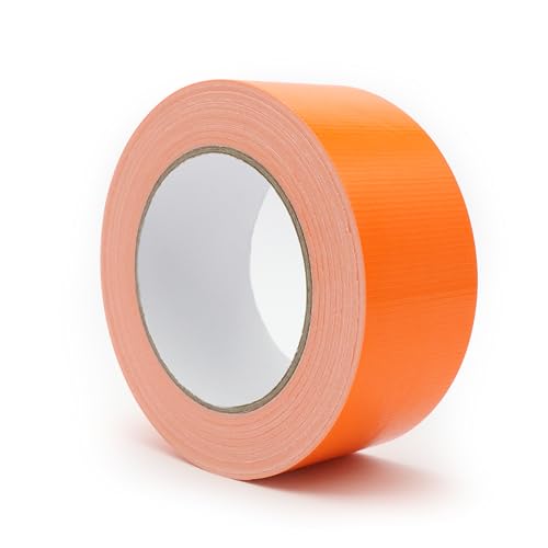 Haxibla Multi Purpose Orange Duct Tape 2 Inch X 33 Yards Heavy Duty Strong Adhesive Tape No Residue Waterproof All Weather Tear by Hand Industrial Repairs.