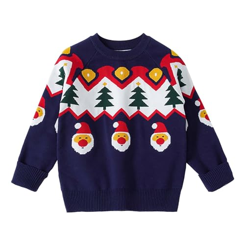 Toddler Boys Girls Christmas Sweaters New Year's Warm Knitwear Cute Xmas Holiday Part𝐲 Knitted Pullover Top