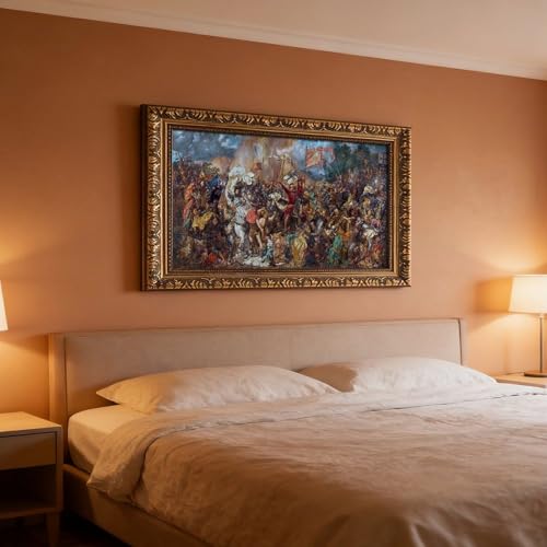 Cadre à suspendre et poster Bataille de Grunwald Jan Matejko sur toile