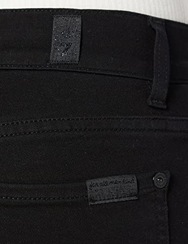 7 for all mankind Mid Rise Roxanne, Jeans Mujer, Schwarz (Slim Illusion Luxe Rinsed Black 0Bf), W27/L33 (Talla del fabricante: 27)