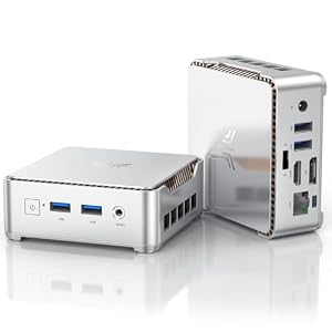 NiPoGi Essenx E2 Mini PC, Ιntel Twin Lake N150(bis zu 3, 6 GHz), 8 GB DDR4 256 GB M.2 SSD Mini Desktop Computer für Schule/Büro, 4K Dual Display, HDMI 2.0, DP, Dual-WiFi, VESA-Halterung.