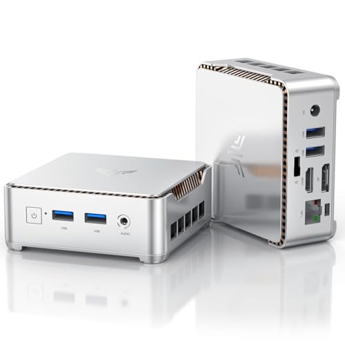 NiPoGi Essenx E2 Mini PC, Ιntel Twin Lake N150(bis zu 3,6 GHz), 16 GB DDR4 256 GB M.2 SSD Mini Desktop Computer für Schule/Büro, 4K Dual Display, HDMI 2.0, DP, Dual-WiFi, VESA-Halterung. 8 G