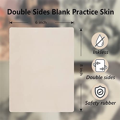 Sotica Tattoo Fake Practice Skins, 15Pcs Blank Tattoo Skin Practice Fake Skin Tattoo Double Side Eyebrow Tattoo Skin For Tattoo Kit Beginner And Experienced Tattoo Artist(6×8Inch) #TOP2