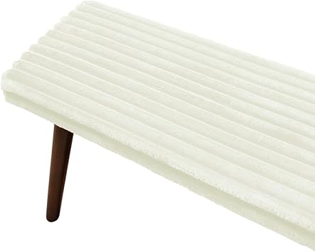 5cm Thick Cushion Bench Custom Size for Indoor Outdoor Patio Furniture Window Seat Non-Slip Velvet Cover with Zipper 45D High-ResilienceFoam Washable seat Cover Piano Bench CushionBeige-1,12x80in