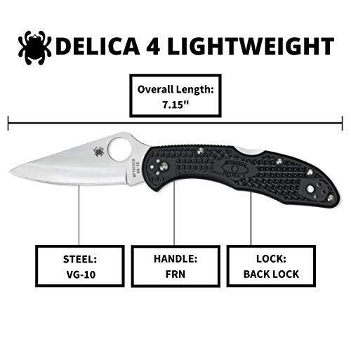 Spyderco Delica 4 Spyder Edge Folding Knife - Image 5