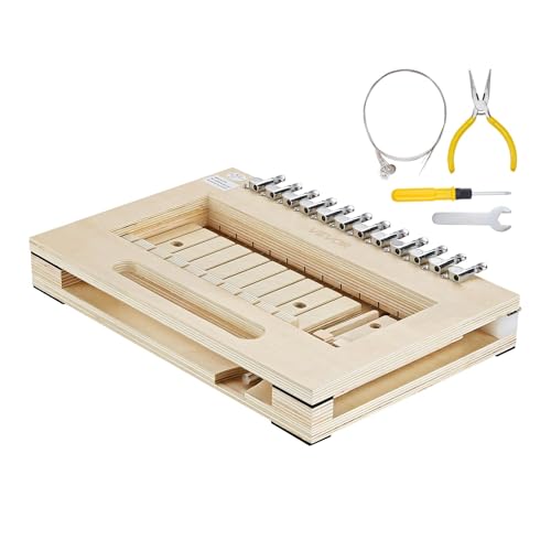 VEVOR Soap Cutter, Cut 1-12 Bars, Precisely and Accurately Cut 1" Bars, Wood Frame with Stainless Steel Wire, with Extra Wires, Multi Handmade Soap Wire Cutter for Candles, DIY Making Cutting Tool by VEVOR - Image 3
