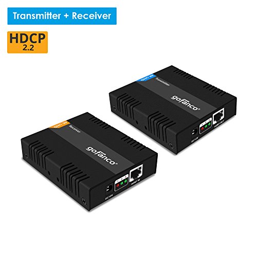 gofanco HDBaseT HDMI Extender 4K 60Hz (4:2:0 8-bit) Over CAT5e/CAT6/CAT7 Cable with Bi-Directional IR, PoC - Up to 70 Meters (230 feet) @ 1080p 60Hz 40 Meters (130 feet) @ UHD, HDCP 2.2 (HDbaseT-Ext) - Thumbnail 3