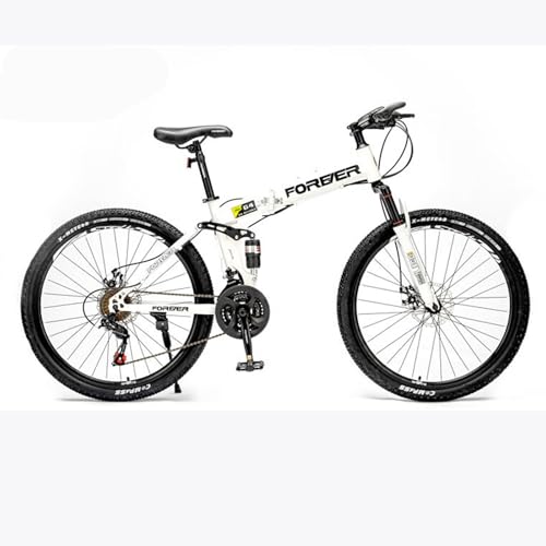 Wmmner Bicicleta Plegable de 26 Pulgadas de Acero Al Carbono para Adultos, Mujeres Y Hombres, con Amortiguación, para Todo Terreno Y Velocidad, Bicicleta de Montaña/a/21 Velocidades