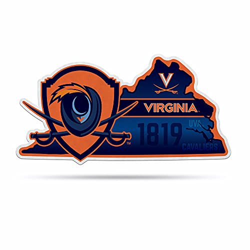 Rico Industries NCAA Virginia Cavaliers State Shape Shape Cut Pennant - Home and Living Room Décor - Soft Felt EZ to Hang