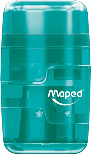 Apontador com Borracha, Maped, Connect Translúcido mais refil, 049210, Cores Sortidas