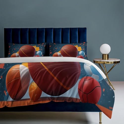 Parure de lit 3 pièces motif plante botanique style bohème pour chambre garçon fille 200x200cm