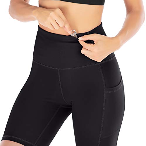 Ewedoos Biker Shorts For Women High Waist Yoga Shorts With 3 Pockets Athletic Compression Shorts Running Workout Short Black #TOP6