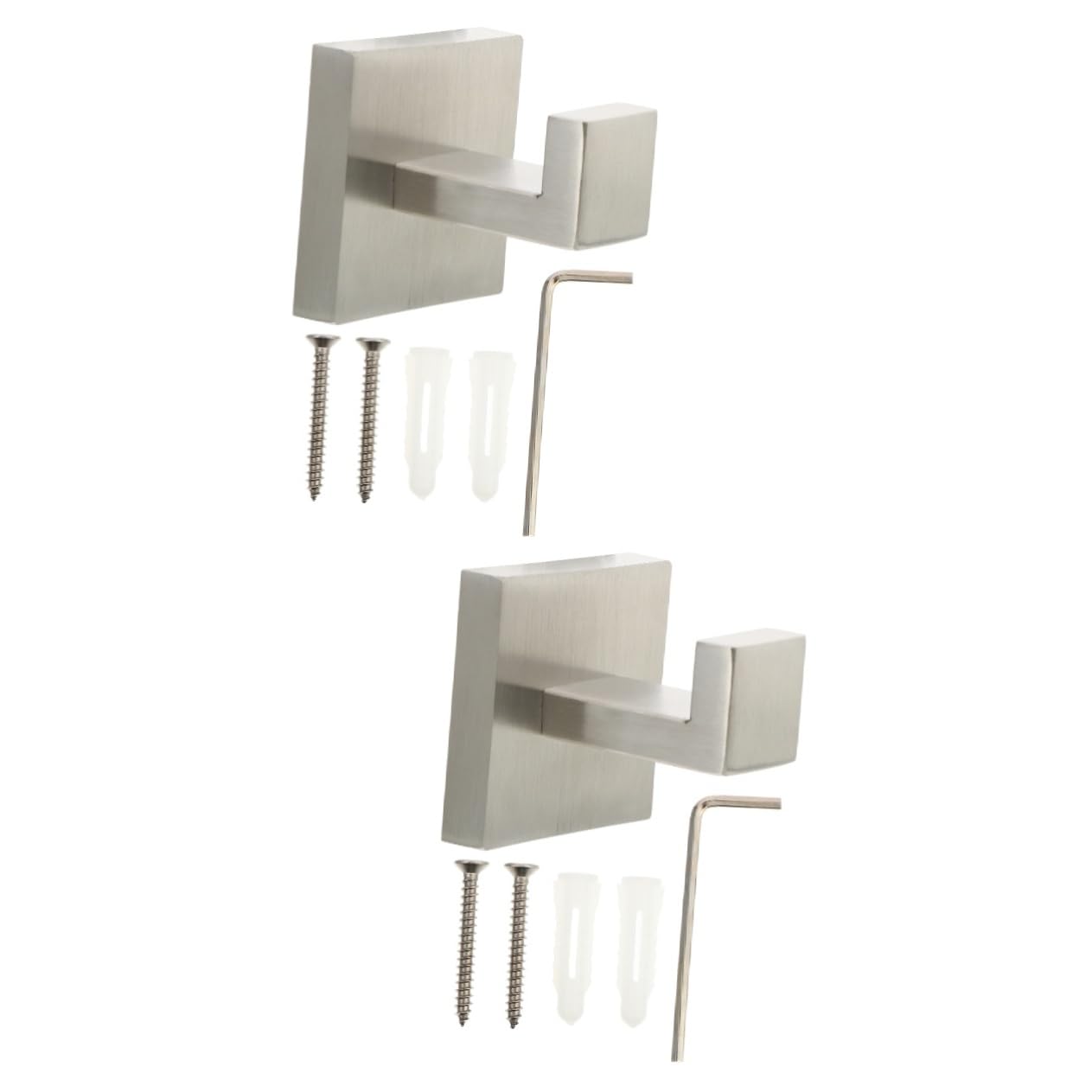 SHINEOFI 2 Piezas gancho para ropa de acero inoxidable decoracion dormitorio decoración dormitorio gancho para toallas de baño colgadores de pared bata ganchos de cocina de acero inoxidable