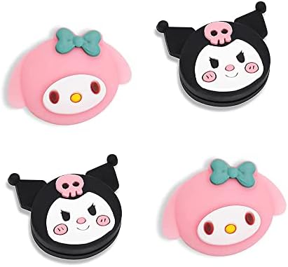 PERFECTSIGHT Cute Thumb Grip Caps Joystick Cap for Nintendo Switch Joy-con / OLED / Lite, Kawaii Magic Moon Skin Grips Button Stick Cover 3D Analog Kit for NS Controller (Luna)