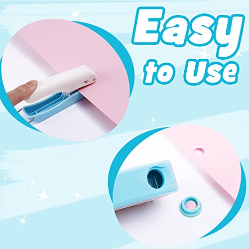 Ucec 3Pcs Paper Hole Punch Shapes, Single Hole Puncher For Crafts, 1/4 Inch Small Handheld Circle Star Hole Punch Heart Hole Punch, Star Hole Puncher Heart Hole Puncher For Tags Clothing Ticket #TOP3