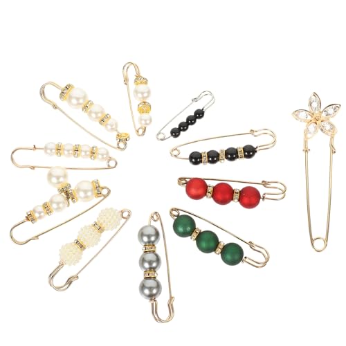 ifundom 11 pièces Broche de Sécurité Ornement Épingle à Nourrice Décorative pour Ajuster Pantalon et Robe Clips Élégants pour Femme