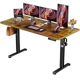 ErGear Electric Standing Desk Height Adjustable 160 x 80cm, Sit Stand Desk with 4 Memory Smart Pannel for Home Office with Splice Board