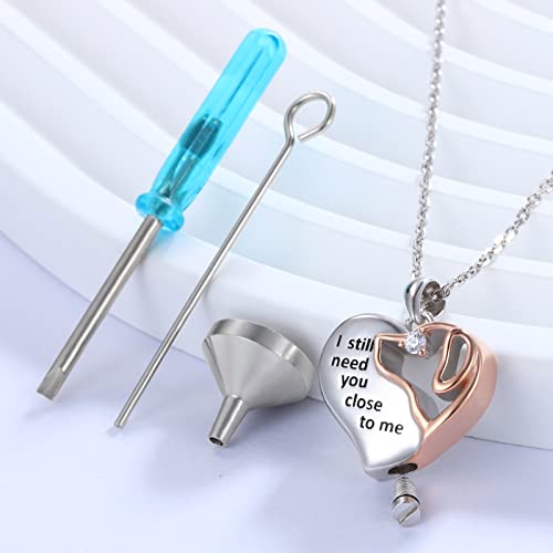 Ejalen 925-Sterling-Silver Cremation Pet Urn Necklace For Ashes For Dog - Heart Urn Dog Necklaces Pet Memorial Keepsake Memory Pendant Jewelry Gifts (Dog Heart Urn Necklace) #TOP5