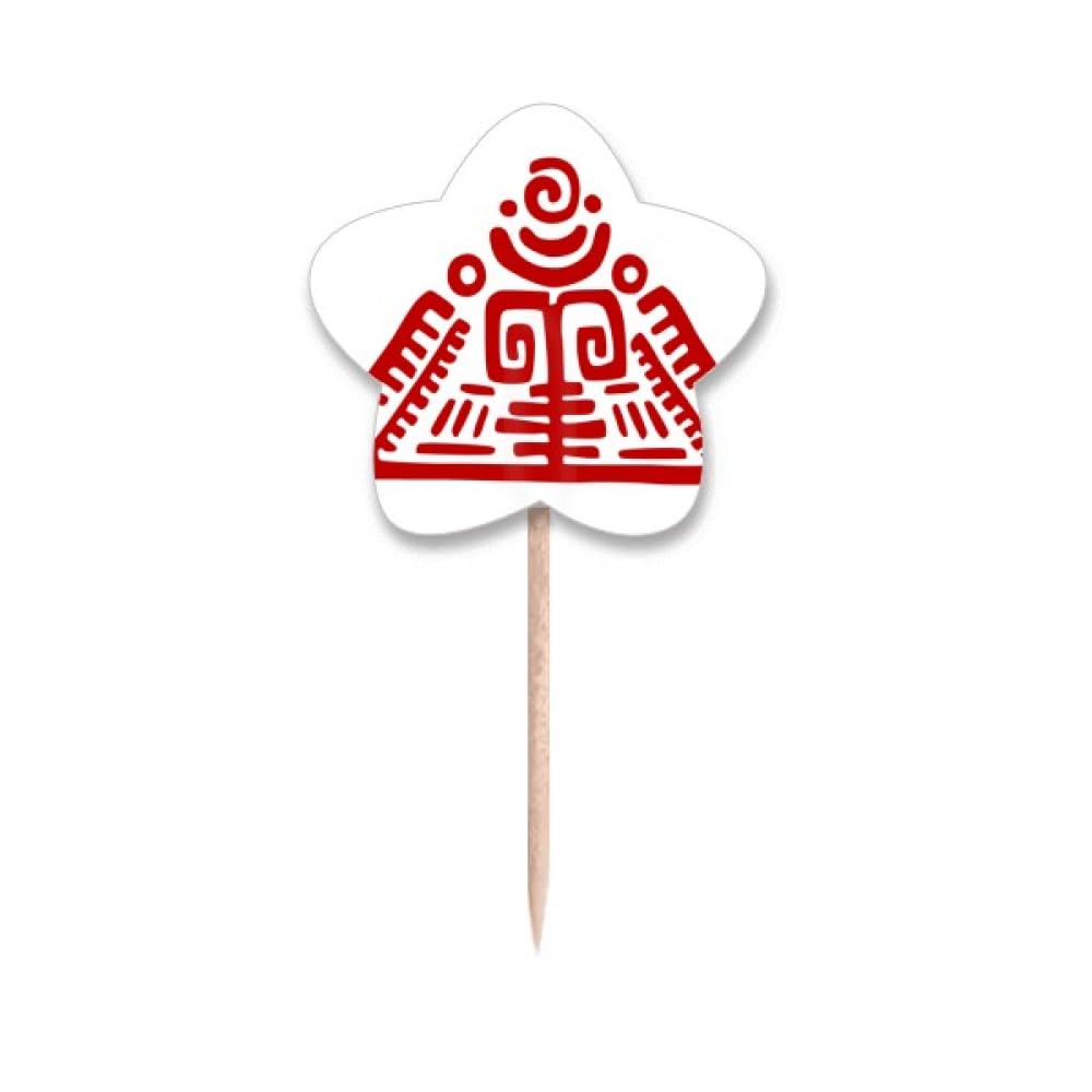 Piques à cupcakes drapeau mexicain Totems motif Pyrad x24