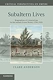Subaltern Lives: Biographies of Colonialism in the Indian Ocean World, 1790-1920 (Critical Perspectives on Empire)