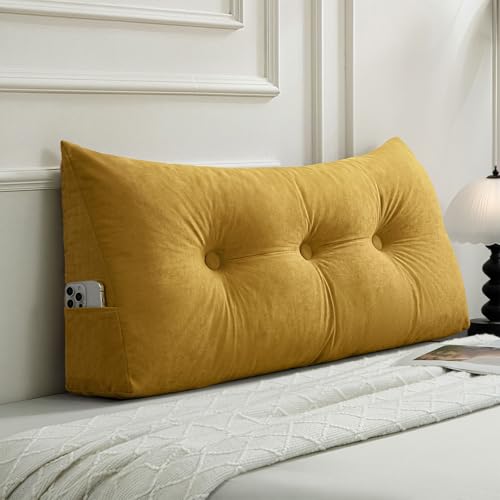Gnostik Headboard Wedge Pillow Twin XL with Side Pockets