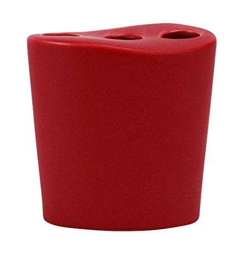 kieragrace Cleo Ceramic Toothbrush Holder, Matte Red