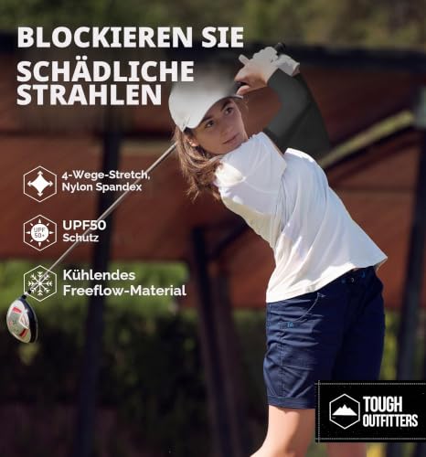 Tough Outdoors Sonnenschutz Armstulpen Damen Herren - Volleyball Fußball Armschoner - Kühlende Kompressionsarmstulpen - Sport Tattoo Ärmel - Arm Sleeve Gaming versch. Farben