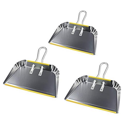 PHYEX 3-Pack 17" Heavy Duty Metal Dust Pans Cover