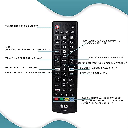 AKB75675304 OEM Replacement Remote Control Applicable for LG Smart TV HDTV 355UM69 32LM570BPUA 32LM620BPUA 43LM5700PUA 43UM7300PUA 43LM6300PUB 32LM5620BPUA 55UM6900PUA 49UM7100PUA - Thumbnail 5