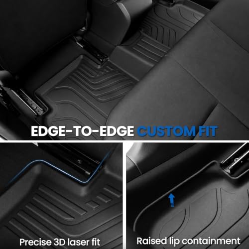 Image of Floor Mats for Honda Civic 2022-2026, with Cargo Mat | Only Sedan & Gas, Full Protection Mat Set with Cargo Liner, All Weather TPE, Non Slip & Odorless, 11th Gen Civic Accessories