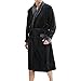 VJGOAL Albornoz para hombre Solapa de manga larga Invierno Plush Color sólido...