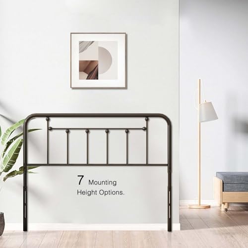 Relasia Metal Headboard Full Size Headboard Black Metal Construction thumb #5